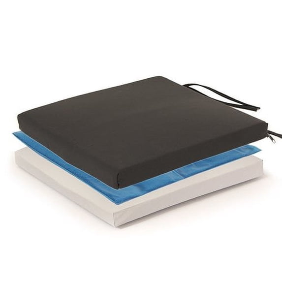 Protekt Breathable Gel Wheelchair Cushion with Straps - 16" x 16" x 3"