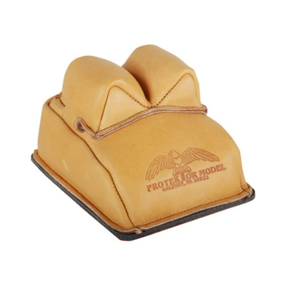 Protektor Bunny Ear Rear Shooting Rest Bag with Heavy Bottom Leather Tan Filled