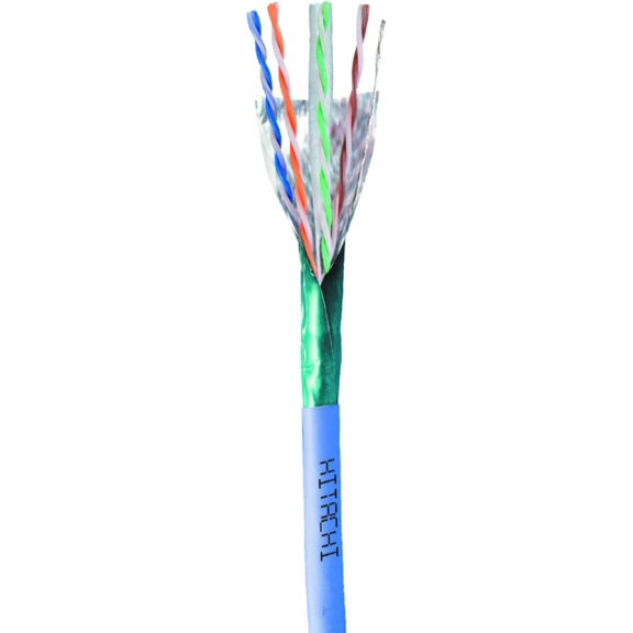Hitachi 30233-8-BL3 Cat6A Plenum Shielded Cable 1000ft