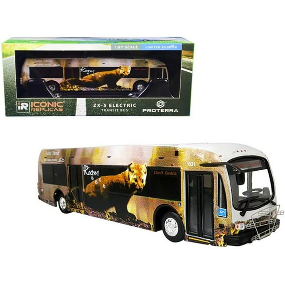 Proterra ZX5 Electric Transit Bus Roam Transit 1 Banff Gondola 1-87 HO Diecast Model