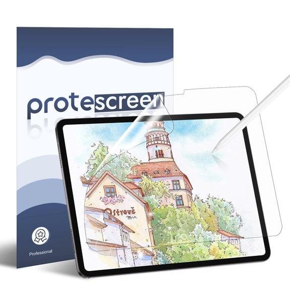 Protescreen Paperfeel screen protector for iPad 10.2"(7th-9th Gen 2019–2021), True Paper Texture Anti-Reflective & Anti Glare, Less Reflection, Apple Pencil Support
