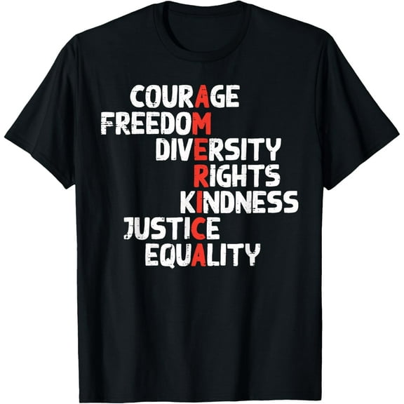 Protest America Courage Freedom Rights Resist Men Women Kids T-Shirt