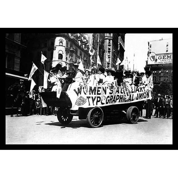 Protest Parade Against Child Labor- Fine Art Canvas Print (20" x 30")