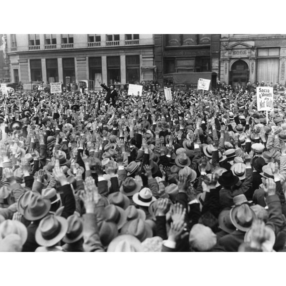 Protest Strike Advocated At Sacco And Vanzetti Meeting At Union Square History (24 x 18)