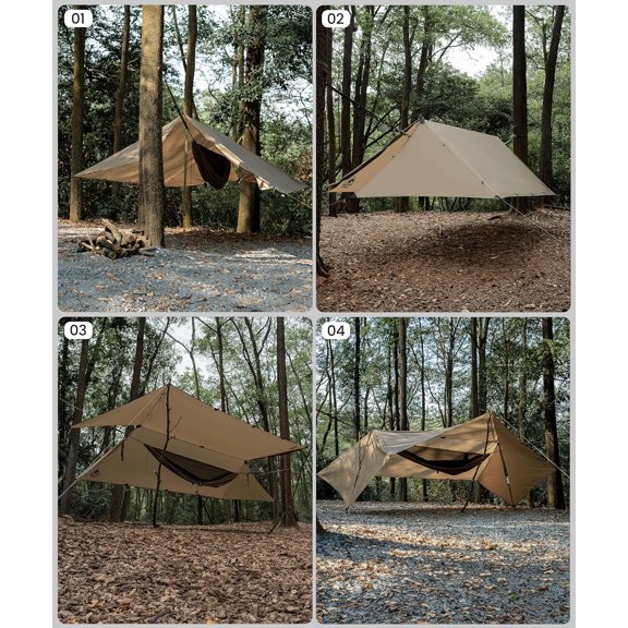 Proteus Camping Tarp, Versatile Waterproof Lightweight Tarp Shelter with Doors, Extra Large 20.1ft x 9.2ft, Ideal for Camping, Hiking, Backpacking, Tent, Bushcraft$$Sport & Recreation Other
