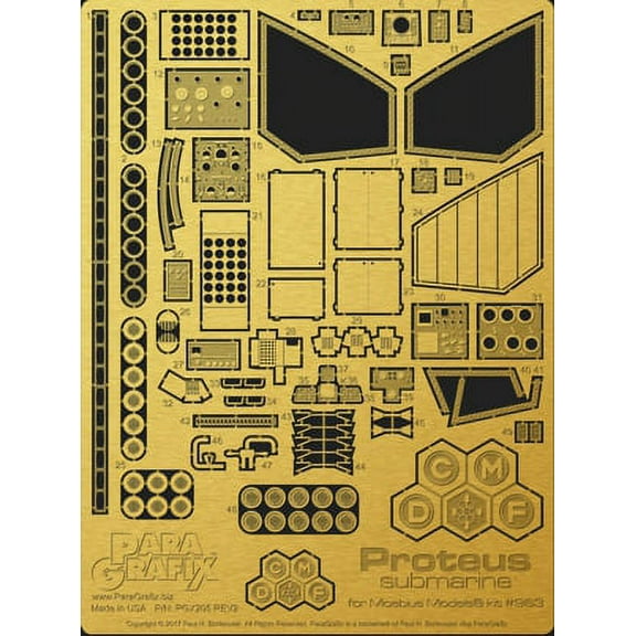 Proteus Submarine Photoetch Set 1/32 scale (PGX205) ParaGrafix