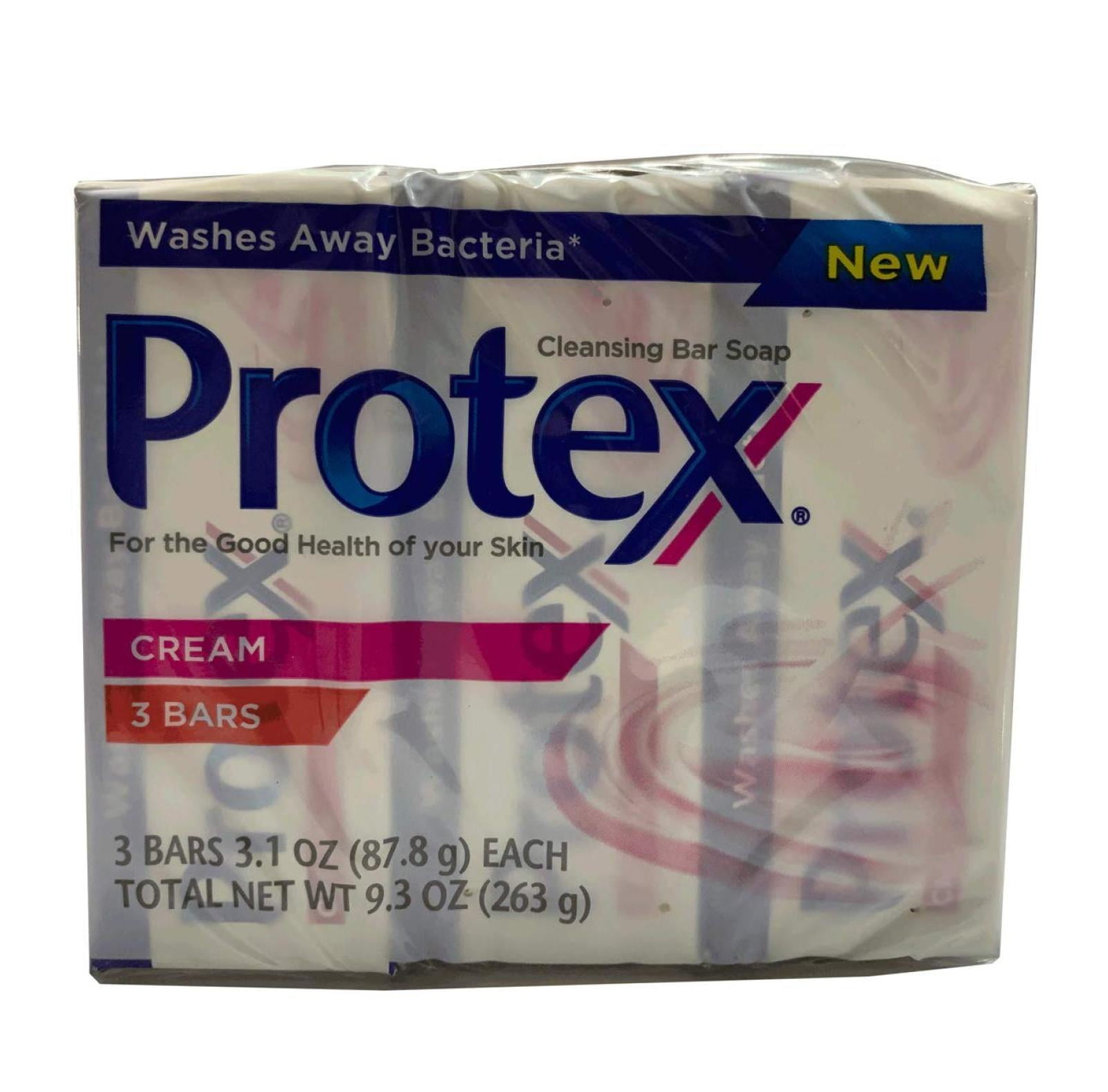 Protex Antibacterial Soap Jabon Contra Bacterias Cream 3 Bars