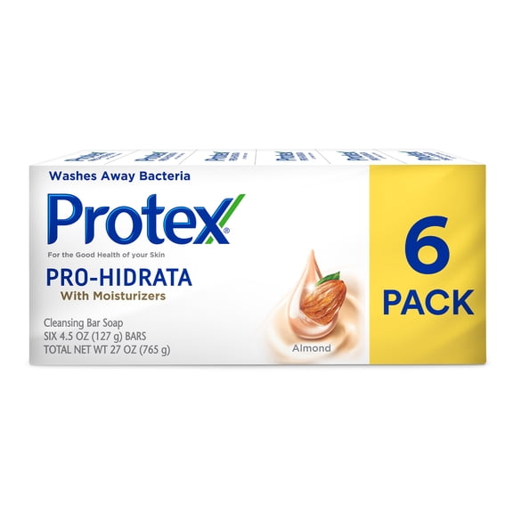 Protex Pro Hidrata Bar Soap, Almond, for All Skin Types, 4.5 oz 6 Pack