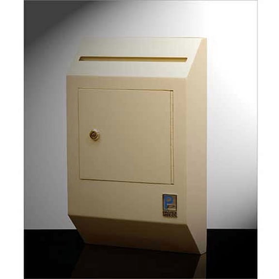 Protex Safe B1886726 Letter Size Wall Depository Drop Box - 10 x 4 x 16.38 in., Beige