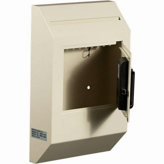 Protex Safe B2137511 Letter Size Wall Drop Box with Electronic Lock WDB-110E, Beige - 10 x 4 x 16.37 in.