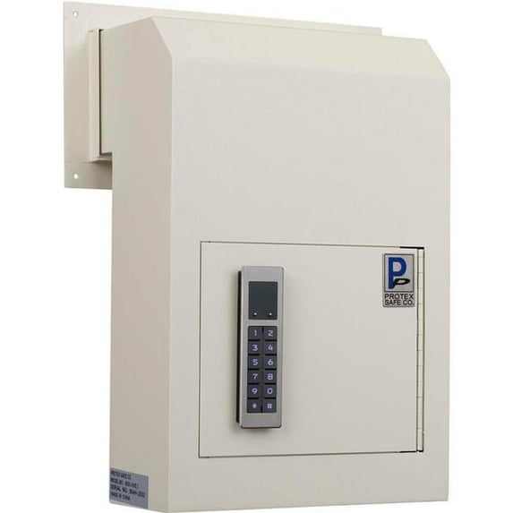 Protex Safe B2137535 10 x 4.25 x 15 in. Beige Through the Door Drop Box with Electronic Lock