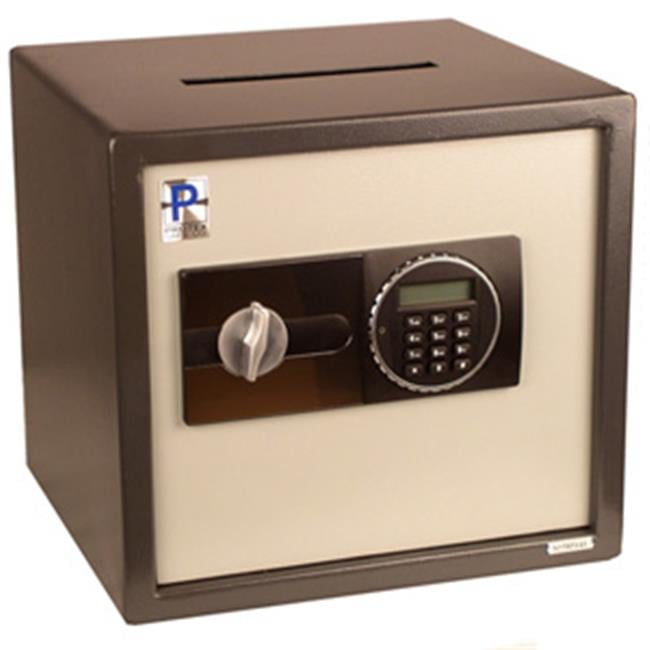 Protex Safe  Top Loading Small Electronic Burglary Safe w/ Drop Slot - Black (14-1/8in. x 13in. x 12-3/4in.)