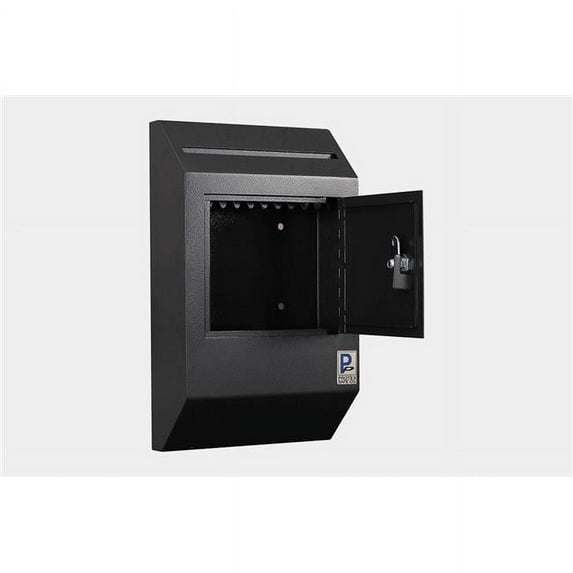 Protex Safe WDB 110E II Black Letter Size Wall Drop Box Security Safe Locker with Electronic Lock, Black