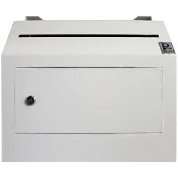 Protex Wall Mount Drop Box Safe (SDL-500), for cash, checks and envelopes, Piano hinge, Saw-tooth metal baffle to protect slot, Pre-drilled mounting holes, Reinforced door off-white$$Office