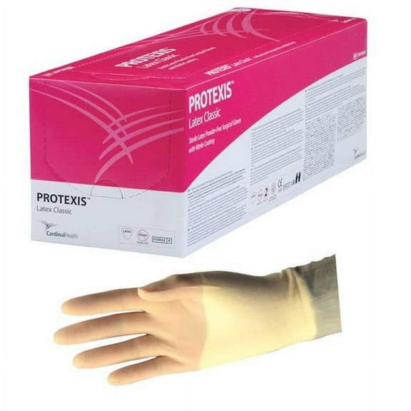 Protexis Latex Classic Surgical Gloves With Nitrile Coating, 9.8 Mil, 6.5" Part No. 2d72n65x (50/box)