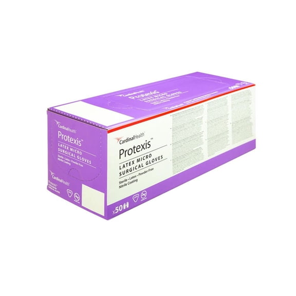 Protexis Latex Micro Disposable Sterile Latex Surgical Glove Standard Cuff Length SIZE 7.5 2D72NT75X 50 per Box