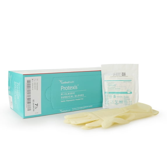 Protexis PI Classic Disposable Sterile Polyisoprene Surgical Glove Standard Cuff Length SIZE 7.5 2D72PL75X 50 per Box