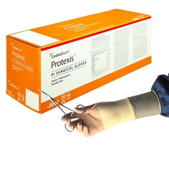 Protexis PI Disposable Sterile Polyisoprene Surgical Glove Standard Cuff Length SIZE 7.5 2D72PT75X 50 per Box