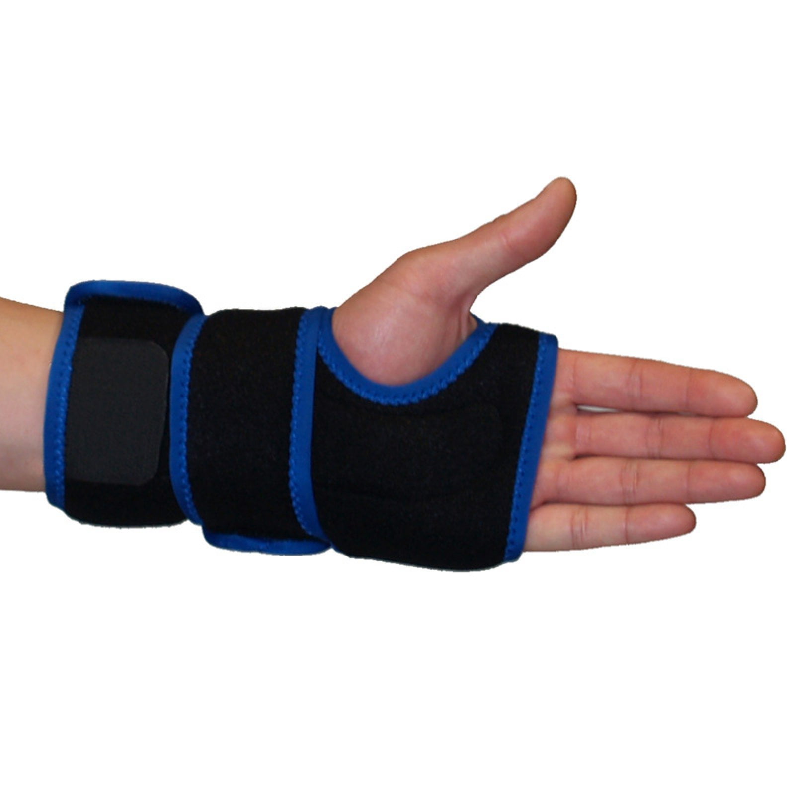Protexx Left Palm Support Brace with 2 Aluminun Plates, Black