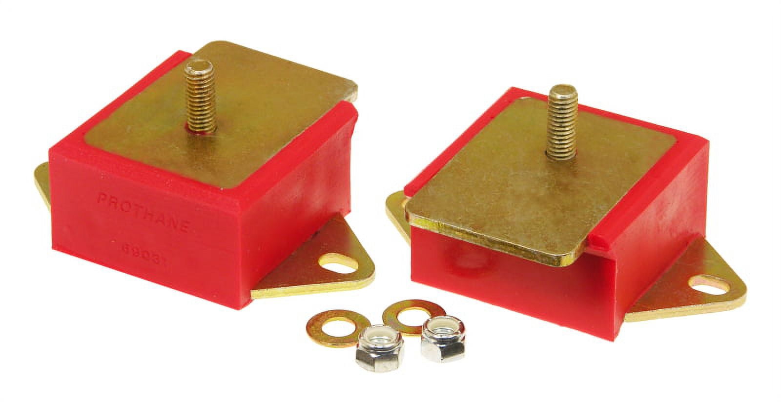 Prothane 8-1903 Red Motor Mount Insert Kit - Set Of 4, Polyurethane, For Reduced Engine Movement