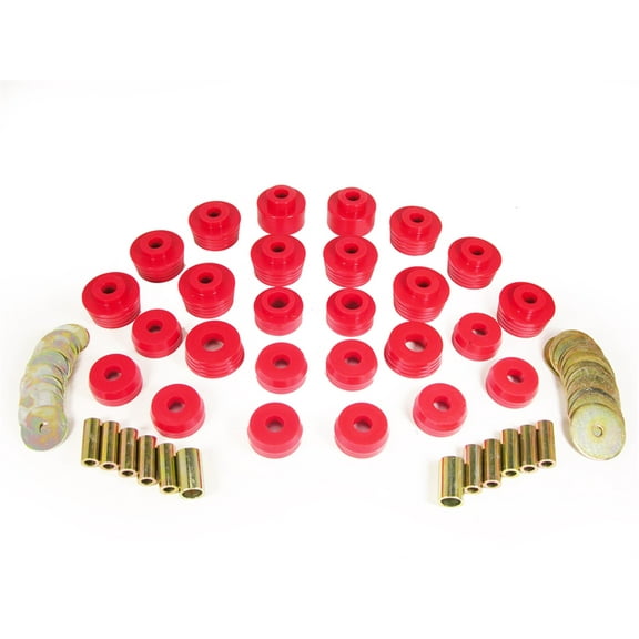Prothane 78-88 GM Various Body Mount Kit - Red Fits select: 1978-1988 CHEVROLET MONTE CARLO, 1984-1988 OLDSMOBILE CUTLASS SUPREME