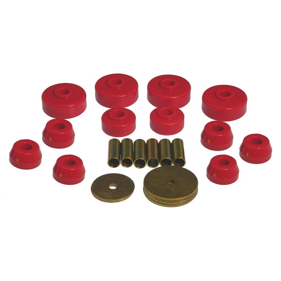 Prothane 79-88 Toyota Truck 4wd Body Mount Kit - Red Fits select: 1988 TOYOTA PICKUP RN63 STD, 1986 TOYOTA PICKUP 1/2 TON RN50