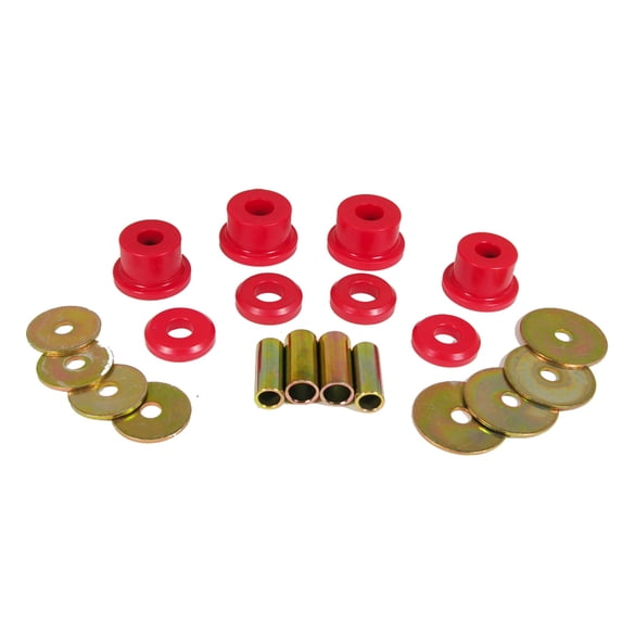 Prothane 16-140 Red Urethane Subframe Insert Bushing Kit - 12 Piece Set For Improved Handling