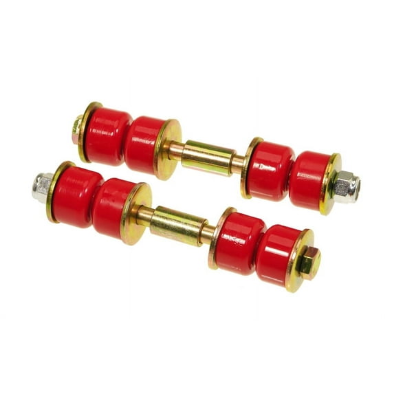 Prothane Universal End Link Set - 2 5/8in Mounting Length - Red Fits select: 1970-1986 TOYOTA COROLLA, 1986 TOYOTA SUPRA