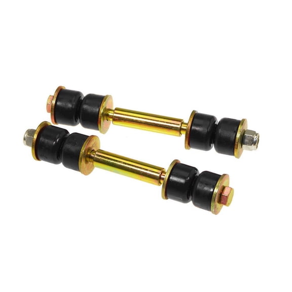 Prothane Universal End Link Set - 3 1/4in Mounting Length - Black Fits select: 1966 FORD MUSTANG, 1966-1982 CHEVROLET CORVETTE