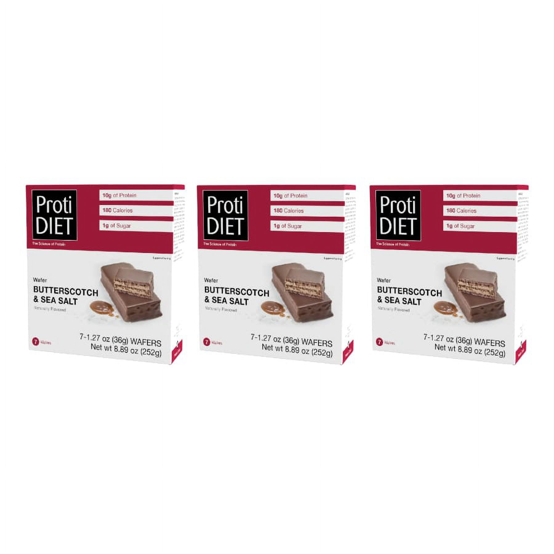 Proti Diet 10g Protein Wafer Bars - Butterscotch and Sea Salt Size: 3-Pack