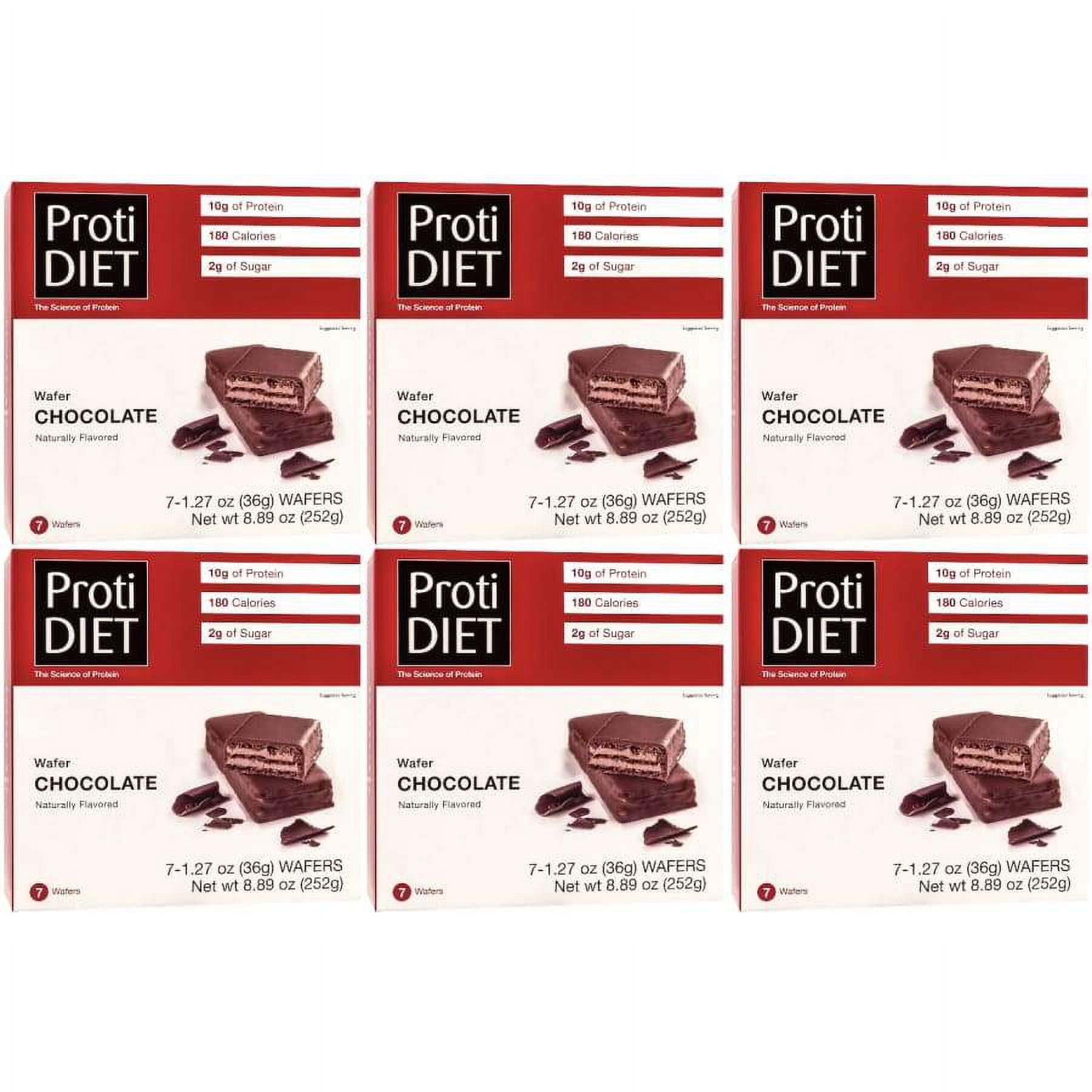 Proti Diet 10g Protein Wafer Bars - Chocolate Size: 6-Pack