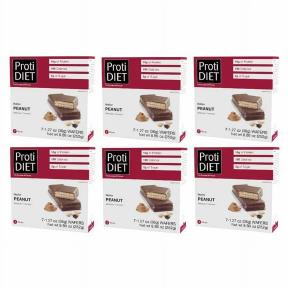 Proti Diet 10g Protein Wafer Bars - Peanut Size: 6-Pack