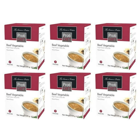 Proti Diet 15g Protein Soup - Beef Vegetable Size: 6-Pack