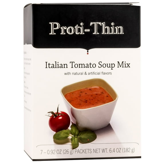 Proti-Thin - High Protein Diet Soup - Low Calorie - Low Carb - Sugar Free - Italian Tomato - 7/Box