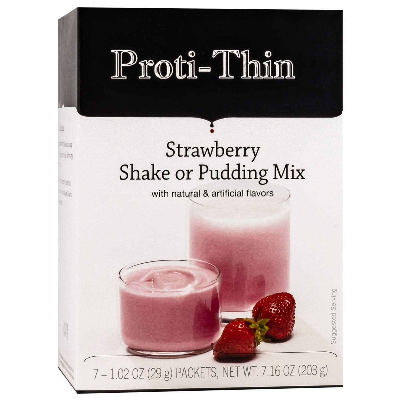 ProtiThin High Protein Strawberry Pudding HYZ01 and Shake Mix, Healthy Dessert Mix, 15g Protein