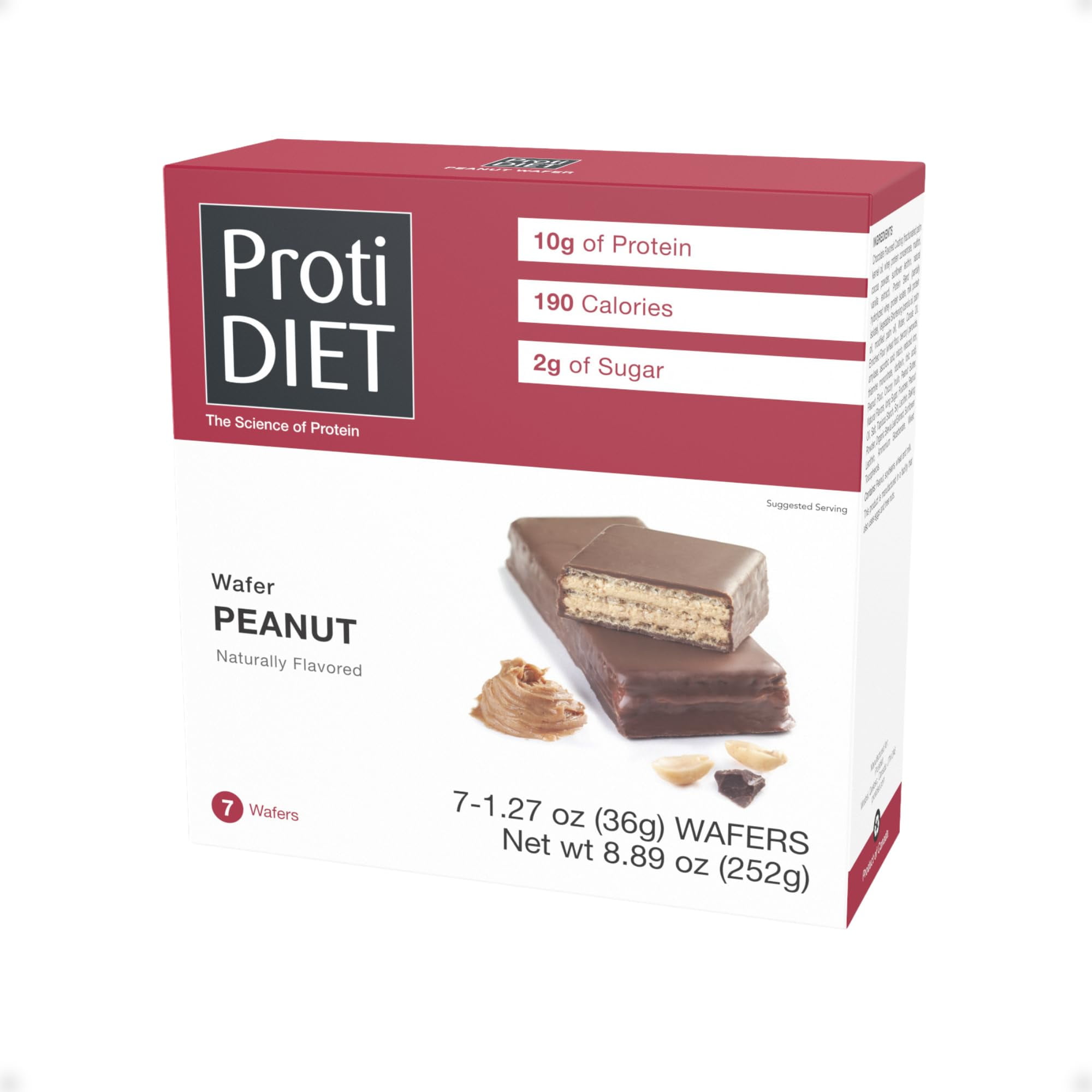 ProtiDIET Peanut Wafer Protein TMA2 Bars - Low Sugar, Low Fat, High ...