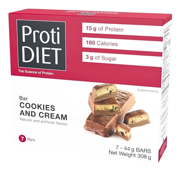 ProtiDiet - Cookies  Cream Bar - 7/Box
