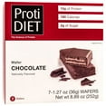 ProtiDiet High Protein Chocolate STF9 Wafer Bars, 10g Protein, Low