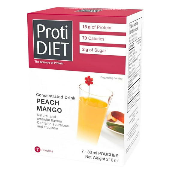 ProtiDiet - Peach Mango Concentrate Drink - 7/Box