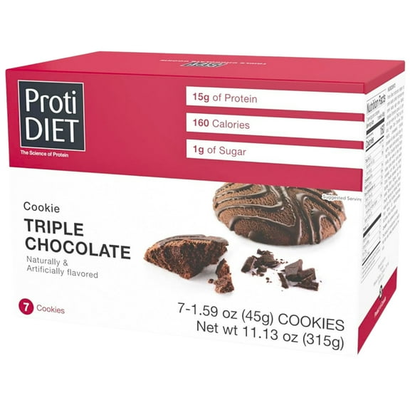 ProtiDiet - Protein Triple Chocolate Cookies - 7/Box