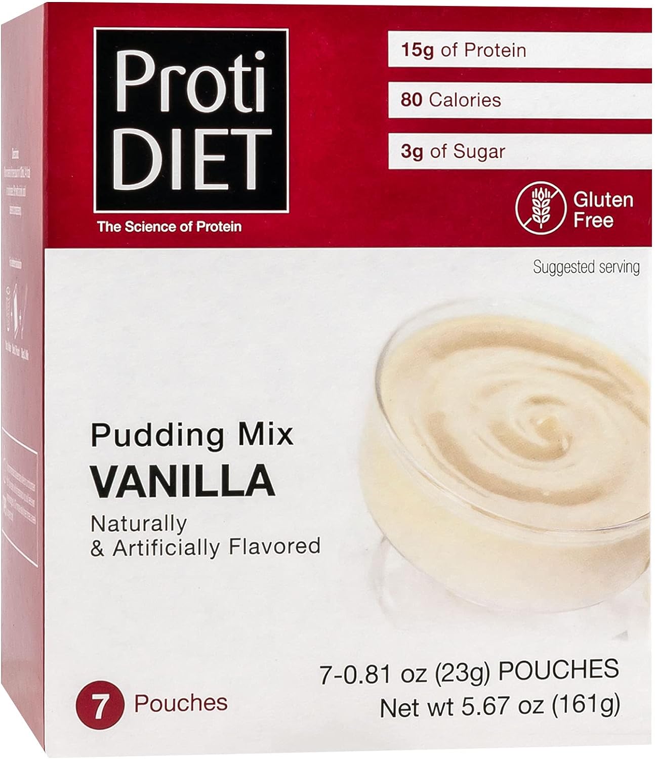 ProtiDiet Vanilla Instant Pudding Mix, EasytoPrepare Delicious Low