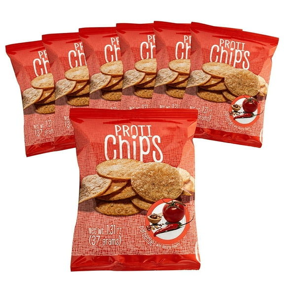 Proti Fit High Protein Barbecue Crispy Snack Chips, 7 Bags, 14g Protein, 120 Calories
