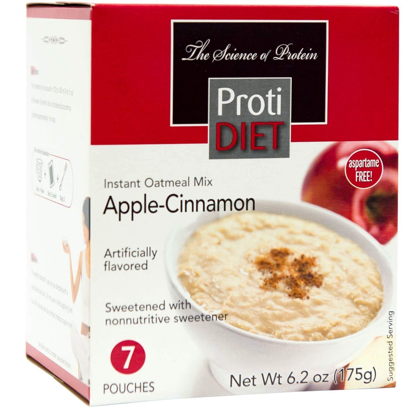 Protidiet Oatmeal Apple Cinnamon (7 6.2 oz pouches per box)RDC20