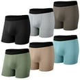 thumbnail image 1 of Protium 6-Pack Men’s Boxer Briefs, Moisture-Wicking Breathable Underwear, S-XXL, 1 of 7