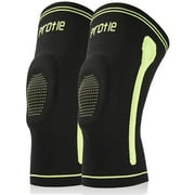 Protle Knee Compression Brace Sleeve Support with Silicone Gel Pads for Gym Workout, Jogging, Crossfit, Joint Pain Relief, Knee Injury, Arthritis, Tendonitis, MCL Tear, Sports