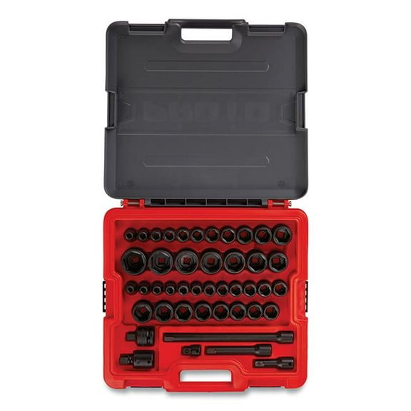 Proto 577-74344IM 0.5 in. Drive Combination Impact Socket Set - 6 Point - Standard - 44 Piece