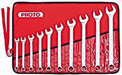 Proto 10Pc Torqueplus Combination Wrench Set, 12 Pts, 7/16-1", ST (577-1200GASD)