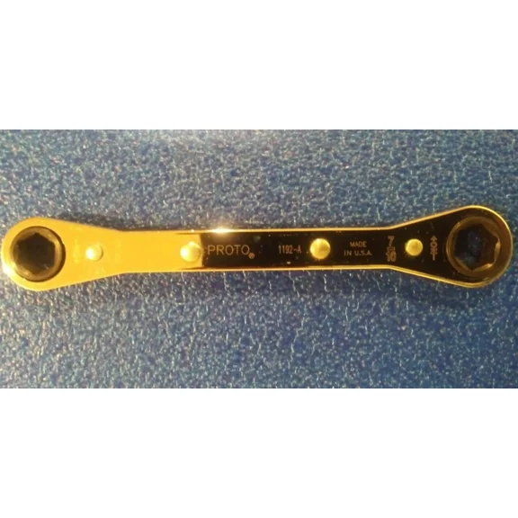 Proto 1192-A 6 Point Straight Ratcheting Box Wrench 3/8X7/16 Made In Usa