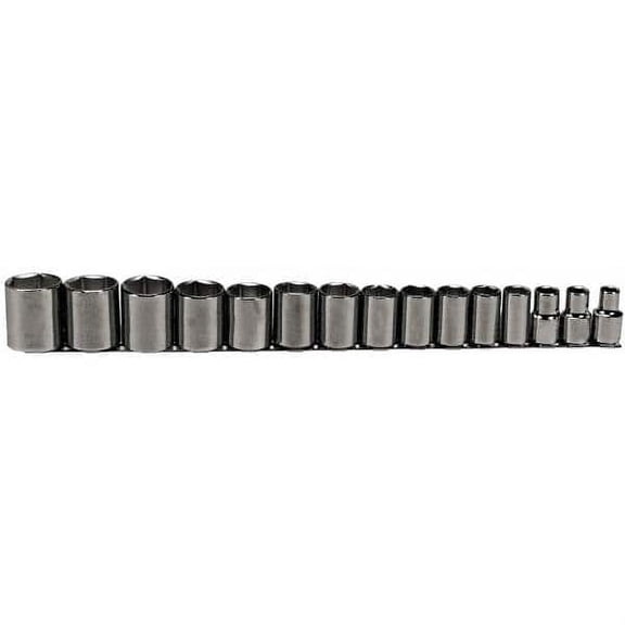 Proto 15 Piece 1/2" Drive Socket Set 6 Points, 3/8" to 1-1/4" Range," Measurement Standard