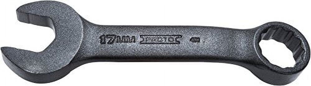 Proto 17mm 12 Point Offset Combination Wrench 15° Offset Angle, 5-1/16" OAL, Steel, Black Finish